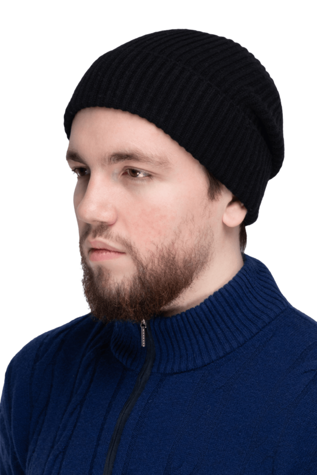 Drumohr black cashmere hat for men 149416 - photo 2