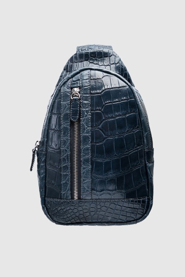 Cesare di Napoli мужские сумка через плечо из кожи крокодила синяя мужская купить с ценами и фото 149538 - фото 1