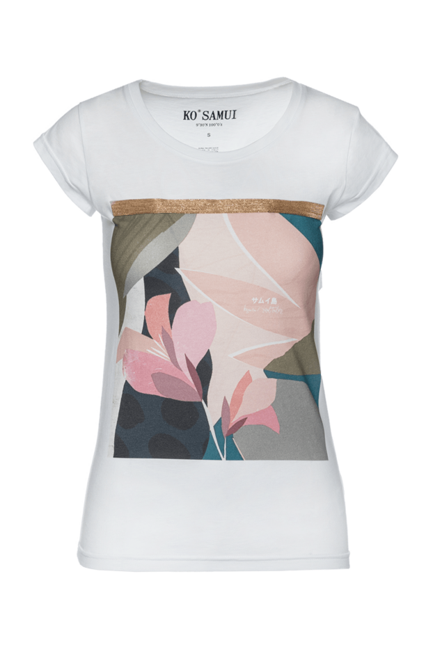 Ko Samui женские футболка из хлопка белая женская купить с ценами и фото 149618 - фото 1