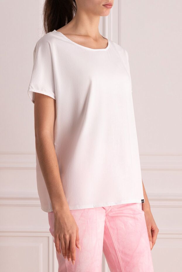 Ko Samui t-shirt women's white cotton with a drawing on the back 149637 - photo 3