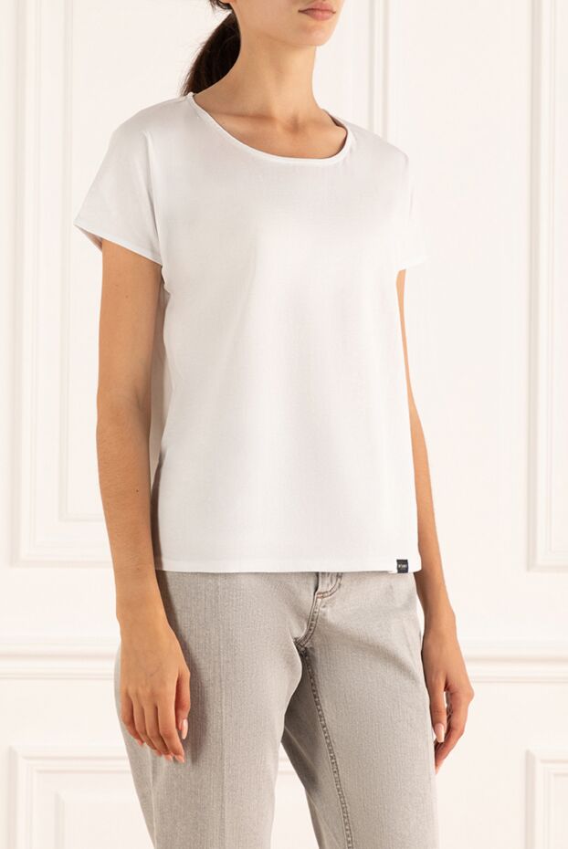 Ko Samui t-shirt women's white cotton with a venice-themed drawing 149638 - photo 3
