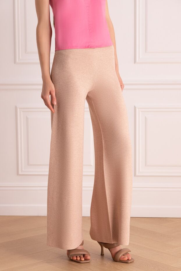 D.Exterior women's pink wide-leg trousers 149775 - photo 3