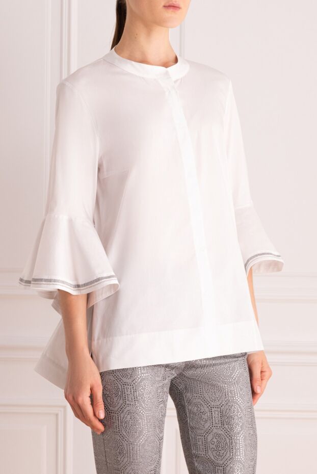 D.Exterior women's shirt with voluminous sleeves white 149780 - photo 3