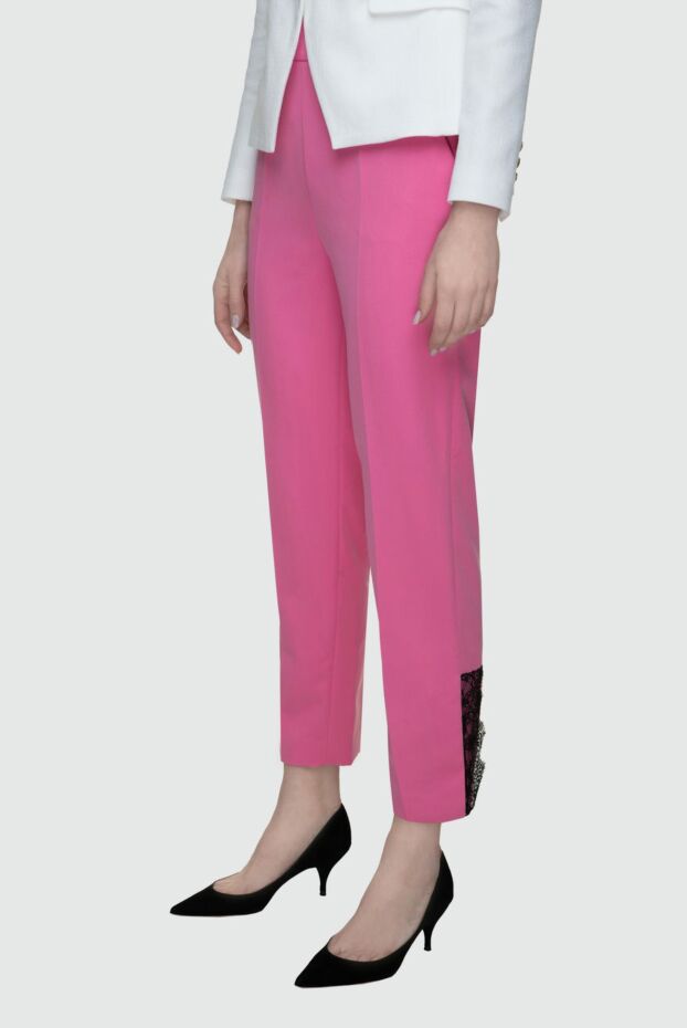 D.Exterior women's pink trousers with black lace 149787 - photo 3