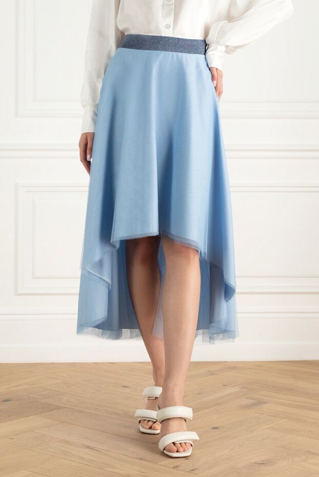 D.Exterior women's blue skirt with asymmetrical hem 149791 - photo 3