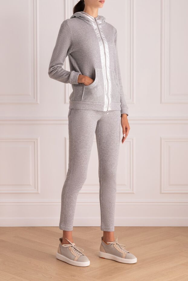 D.Exterior gray women's sports suit with silver details and mesh pockets 149803 - photo 3