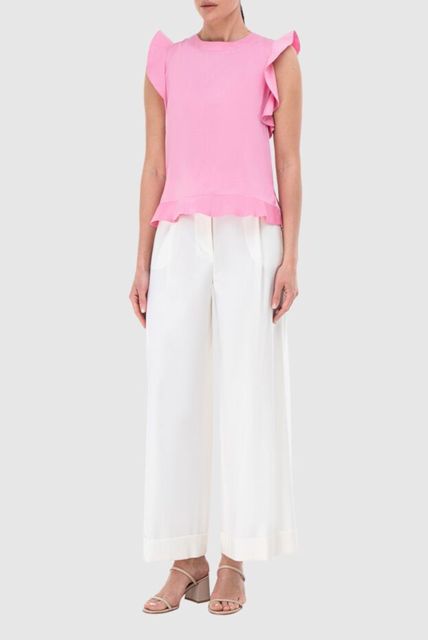 D.Exterior women's pink top with flounces 149805 - photo 2