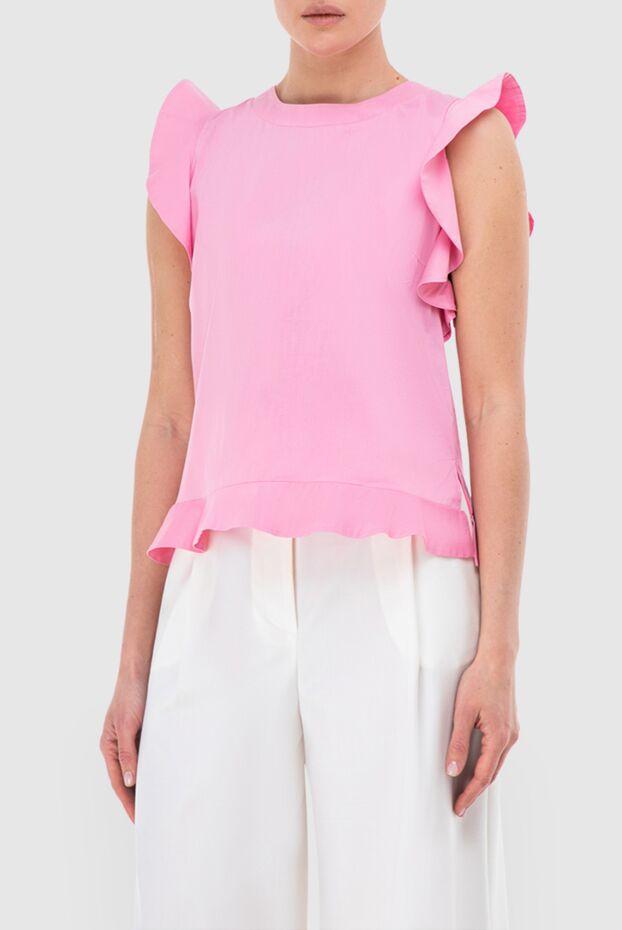 D.Exterior women's pink top with flounces 149805 - photo 3
