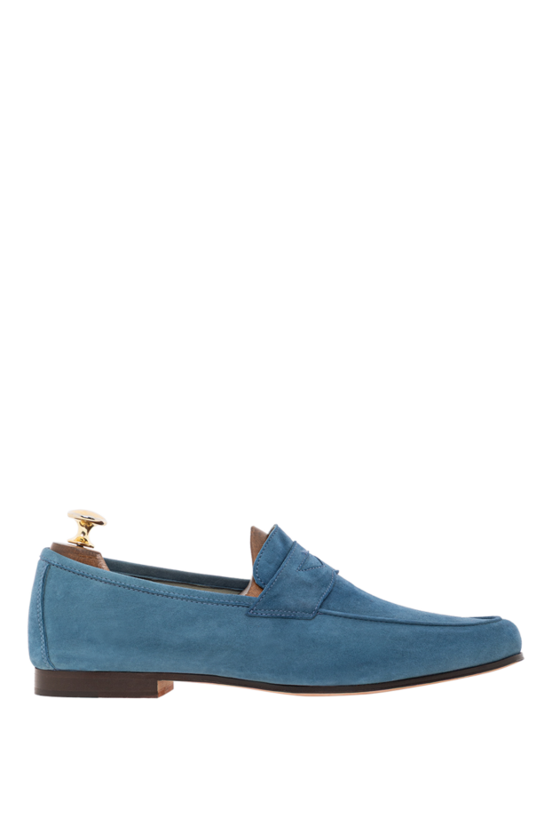 Andrea Ventura smoky blue suede penny loafers for men 149843 - photo 1