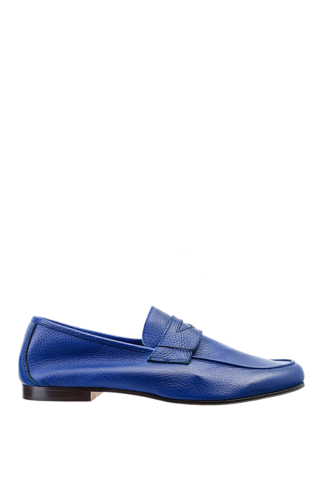 Andrea Ventura deep blue leather penny loafers for men 149855 - photo 1