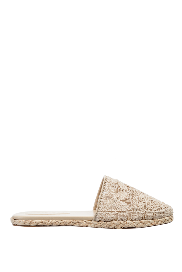 Zimmermann women's beige buffalo mules with embroidered sweatshirt 149860 - photo 1