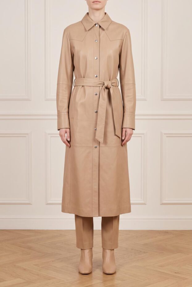 Fleur de Paris beige women's trench coat made of genuine leather 149900 - photo 1