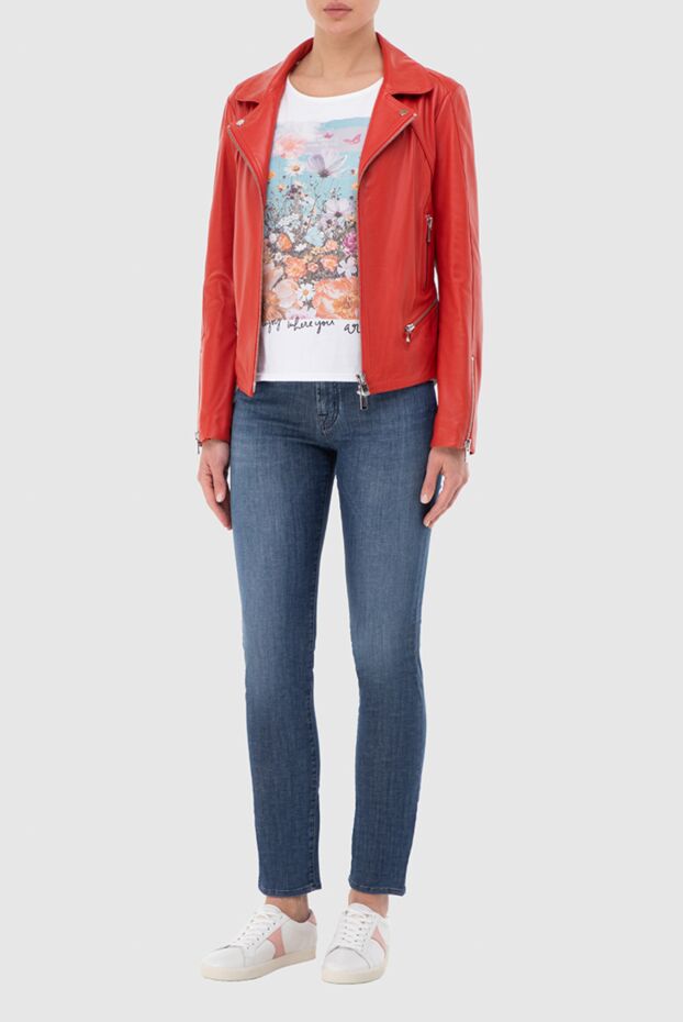 Fleur de Paris woman women's red genuine leather jacket buy with prices and photos 149901 - photo 2