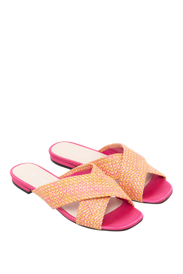 Max&Moi women's leather slippers with interwoven straps, pink 149962 - photo 3