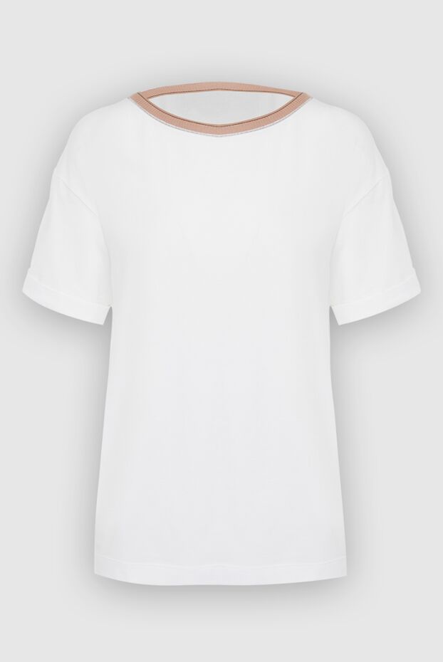 Peserico женские футболка из хлопка белая женская купить с ценами и фото 150047 - фото 1