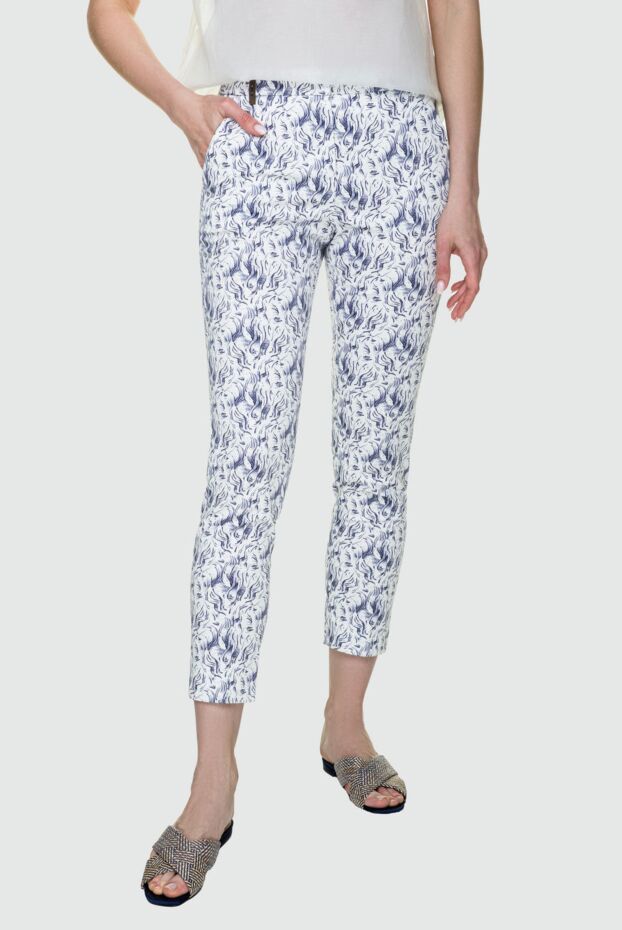Peserico women's white trousers with fancy pattern 150061 - photo 3