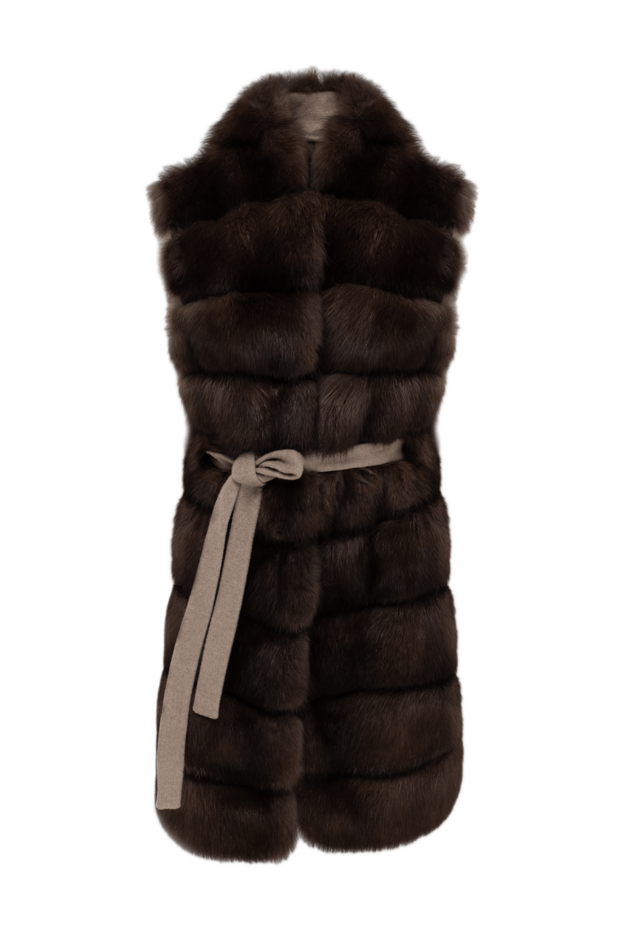 FG Furs woman brown women's vest made of natural sable and cashmere fur buy with prices and photos 150083 - photo 1