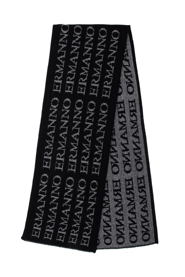 Ermanno Scervino women's black classic scarf with logo 150109 - photo 1