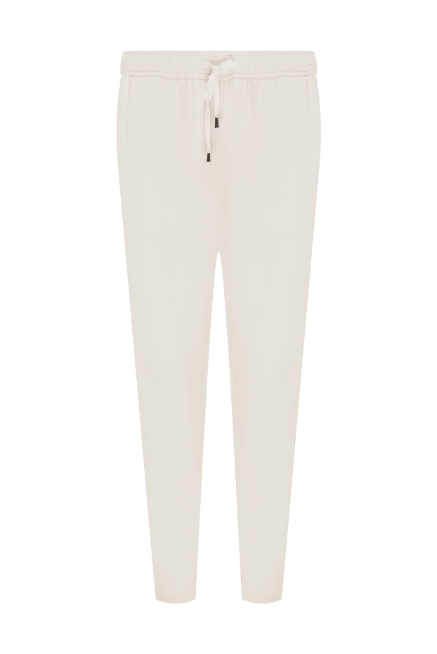 Ermanno Scervino woman white viscose and wool trousers for women buy with prices and photos 150119 - photo 1