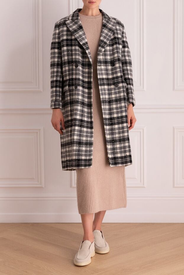 Ermanno Scervino gray wool and polyamide coat for women 150140 - photo 2