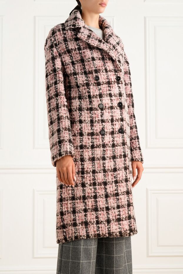 Ermanno Scervino pink wool and polyamide coat for women 150142 - photo 3