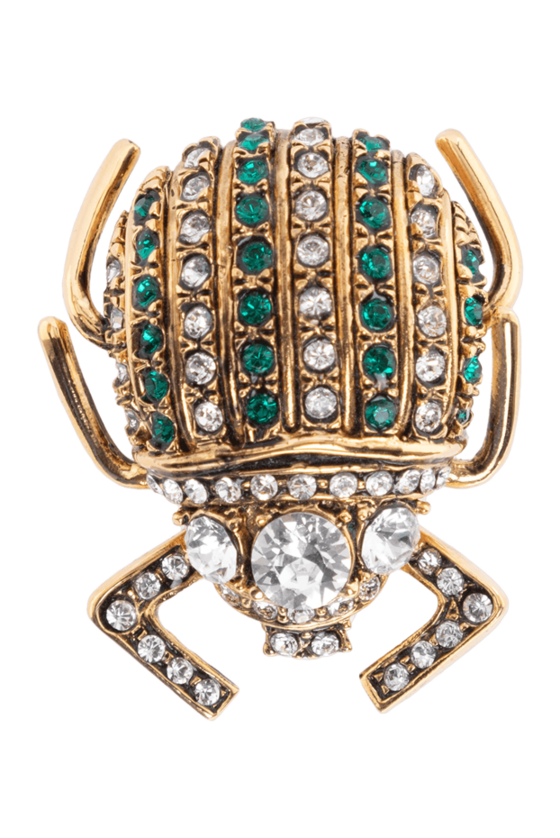 Ermanno Scervino brooch for women golden with crystals in the form of a beetle 150149 - photo 1