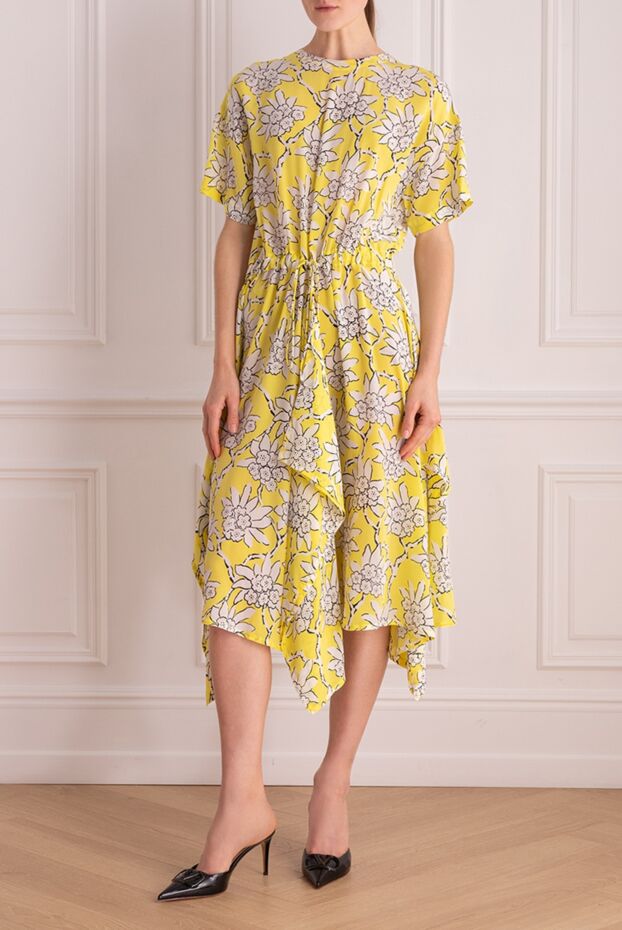 Valentino woman yellow silk dress for women buy with prices and photos 150178 - photo 2