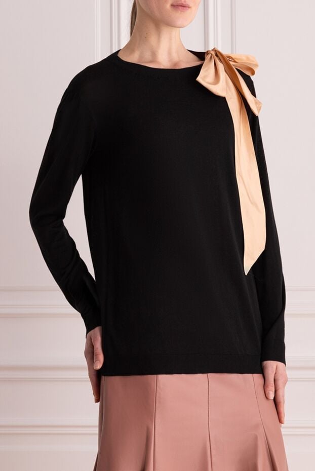 Valentino long sleeve jumper with decorative bow on the shoulder 150197 - photo 3