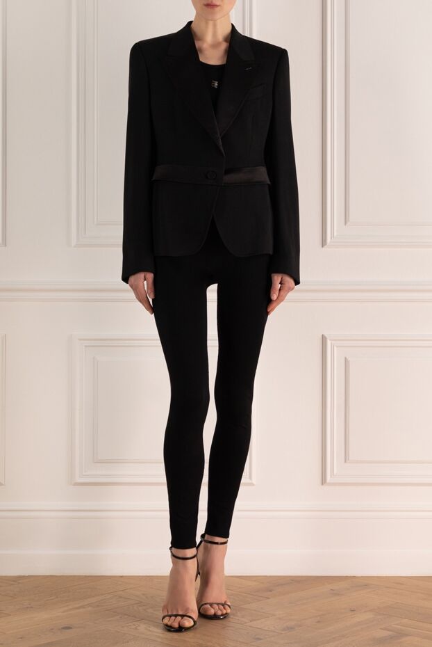 Valentino woman black viscose and polyester leggings for women buy with prices and photos 150198 - photo 2