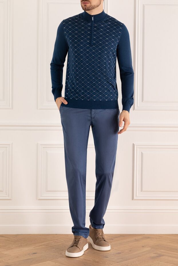 Cesare di Napoli man men's blue trousers buy with prices and photos 150203 - photo 2