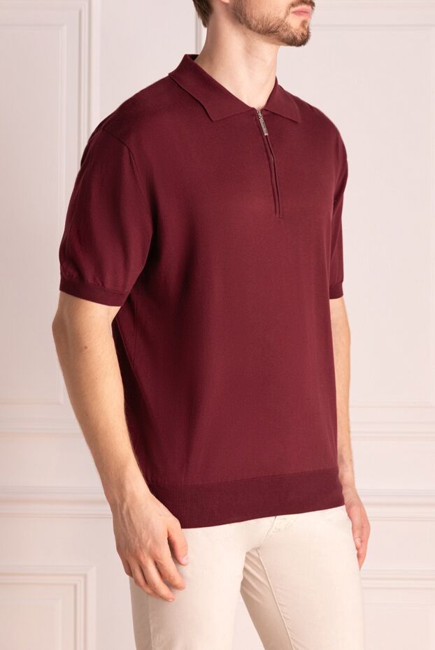 Cesare di Napoli man cotton polo burgundy for men buy with prices and photos 150207 - photo 2