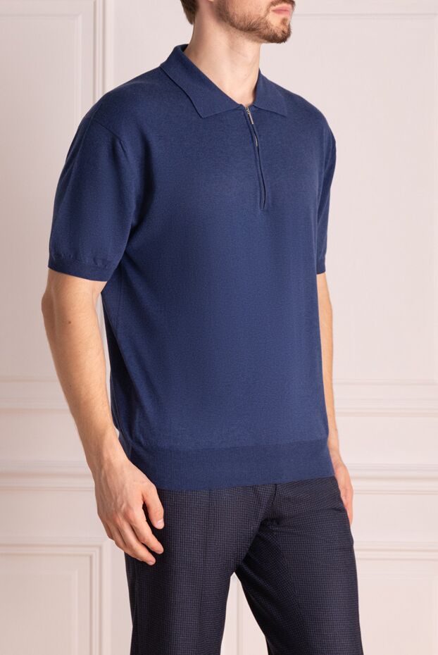 Cesare di Napoli man cotton polo blue for men buy with prices and photos 150215 - photo 2