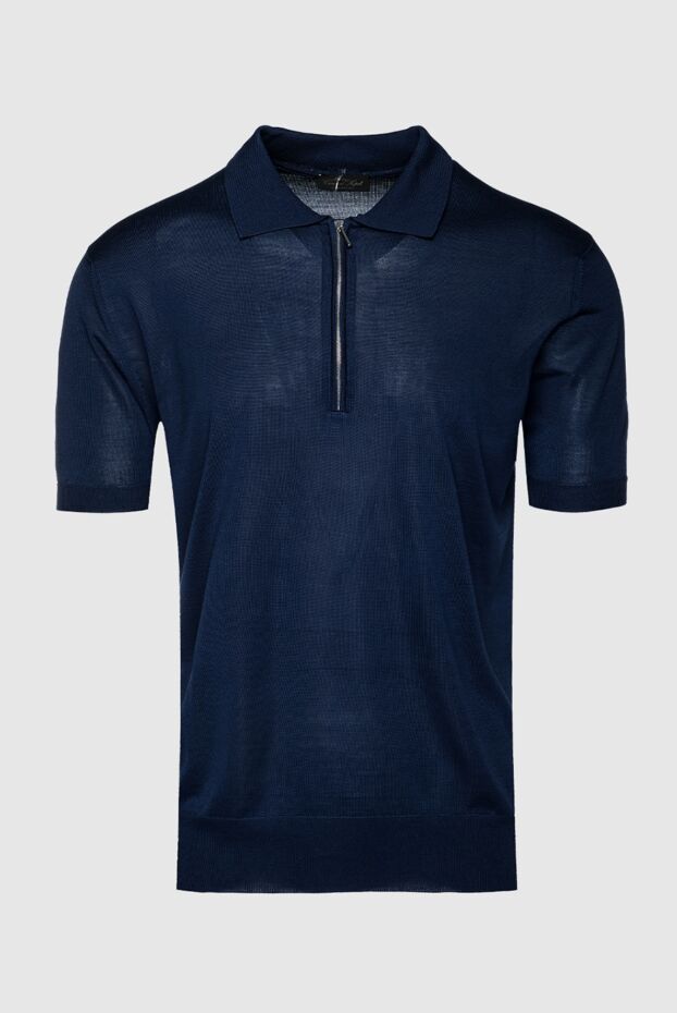 Cesare di Napoli man silk polo blue for men buy with prices and photos 150218 - photo 1