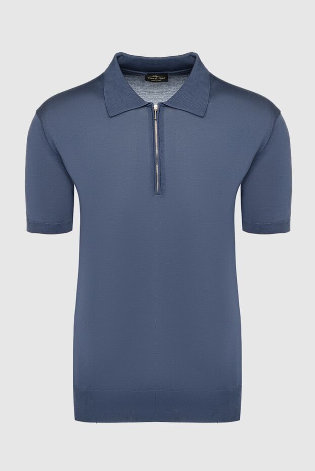 Cesare di Napoli man silk polo blue for men buy with prices and photos 150221 - photo 1