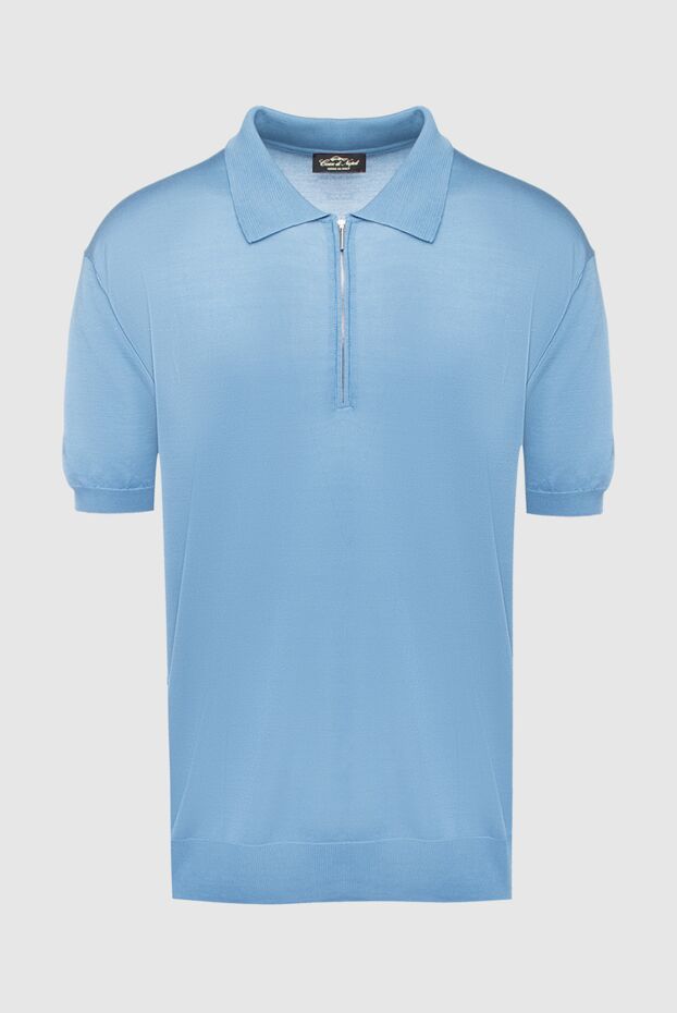 Cesare di Napoli man blue silk polo for men buy with prices and photos 150226 - photo 1