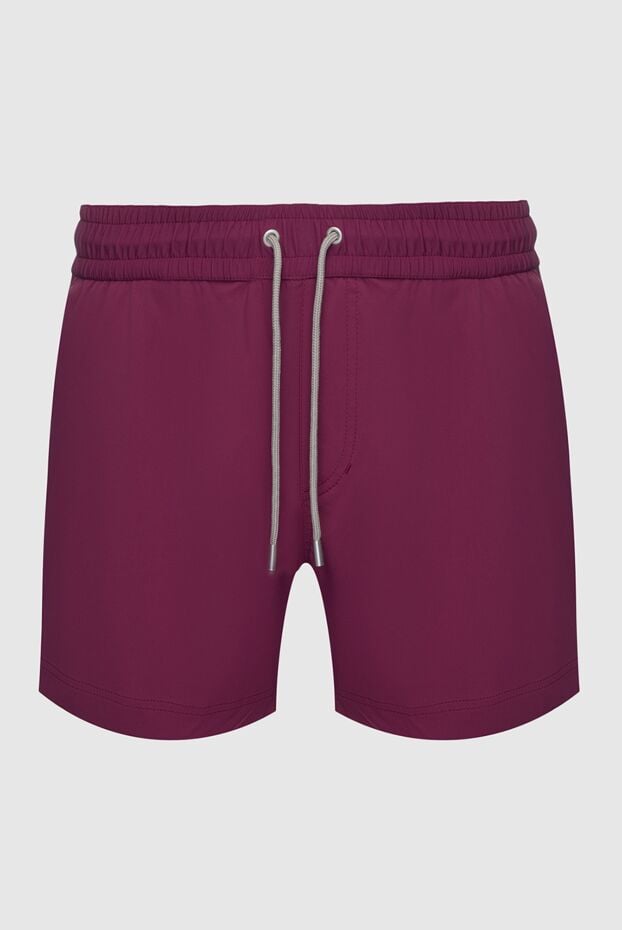 Beach shorts made of polyamide with elastane burgundy men's - photo 1