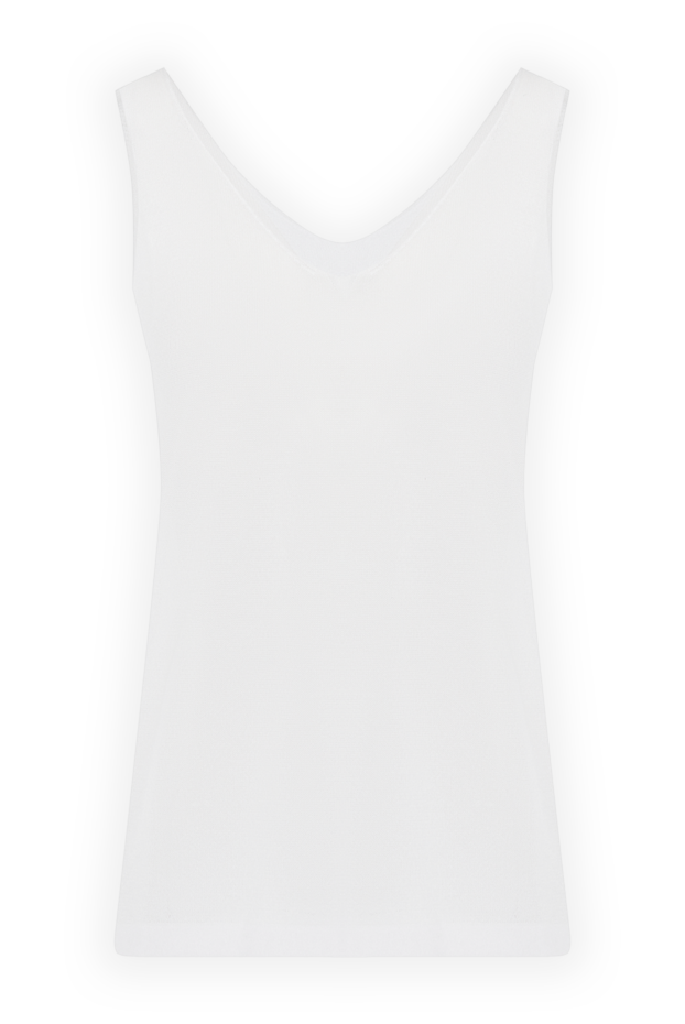 Panicale lightweight white knitted top with a translucent texture 150435 - photo 1