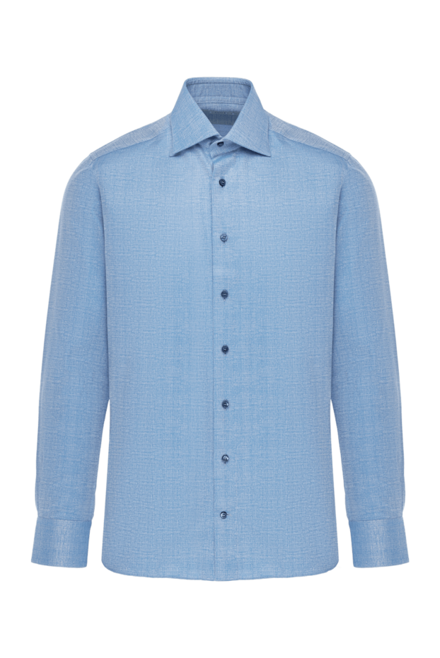 Zilli men's blue shirt with dark contrasting buttons 150642 - photo 1
