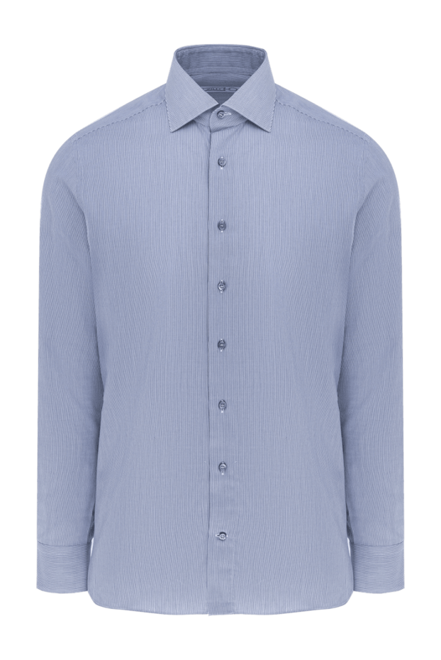 Zilli men's tailored shirt in gray with micro stripes 150646 - photo 1