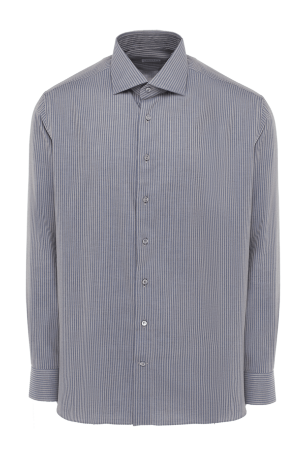 Zilli man men's blue cotton and cashmere shirt buy with prices and photos 150663 - photo 1