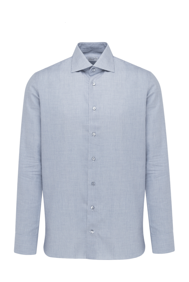 Zilli man blue cotton shirt for men buy with prices and photos 150668 - photo 1