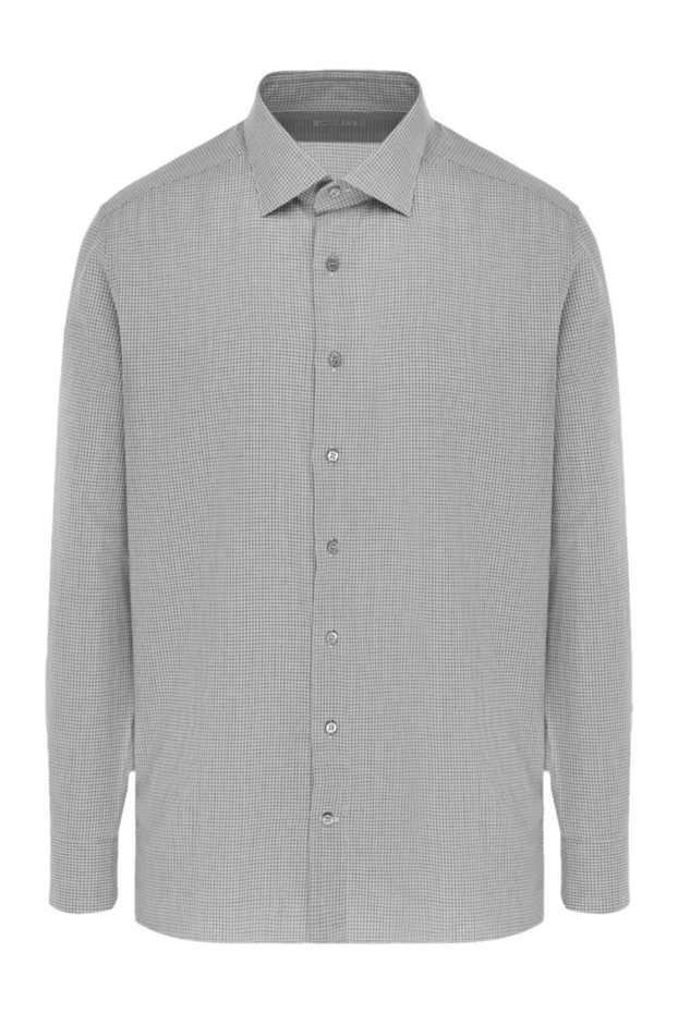 Zilli мужские сорочка из хлопка и кашемира серая мужская купить с ценами и фото 150670 - фото 1