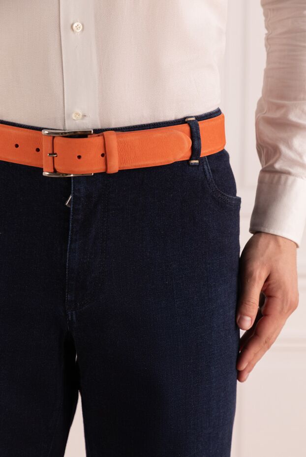 Cesare di Napoli man orange leather belt for men buy with prices and photos 150753 - photo 2