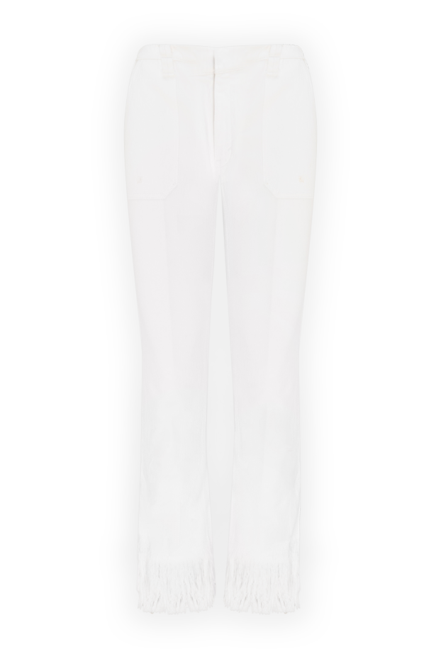 Chloe женские брюки из хлопка белые женские купить с ценами и фото 150795 - фото 1