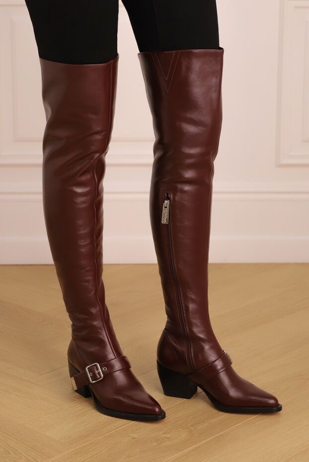 Chloe woman burgundy leather boots for women buy with prices and photos 150797 - photo 2