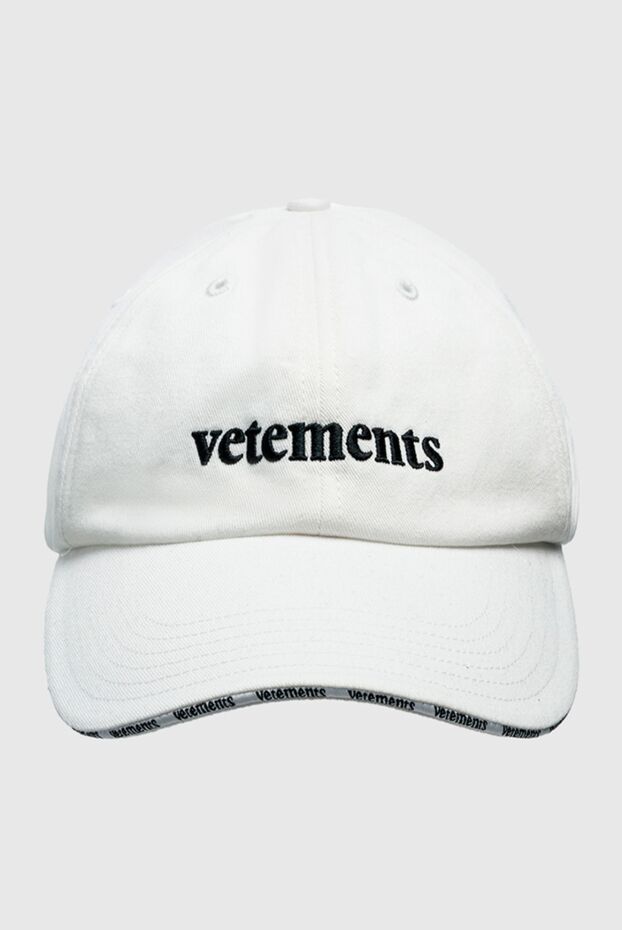 Vetements white women's cap made of cotton with logo 150840 - photo 1