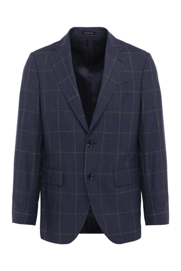 Sartoria Latorre man men's suit made of wool, silk and linen blue buy with prices and photos 150873 - photo 1