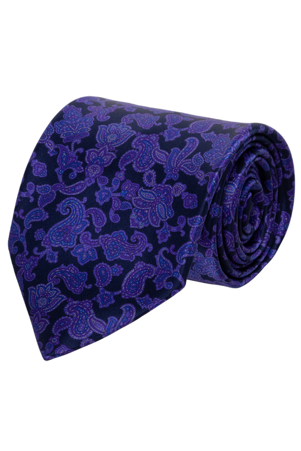 Stefano Ricci silk tie with paisley pattern in purple and blue tones 150945 - photo 1