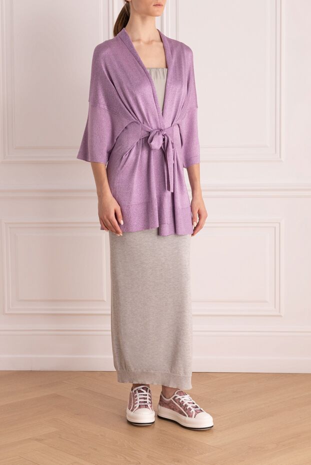 Rocco Ragni cardigan made of acrylic and polyester purple for women 150951 - photo 3