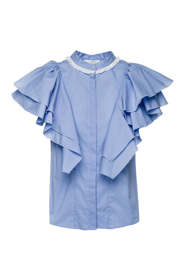 Rocco Ragni woman blue cotton and polyamide blouse for women buy with prices and photos 150961 - photo 1